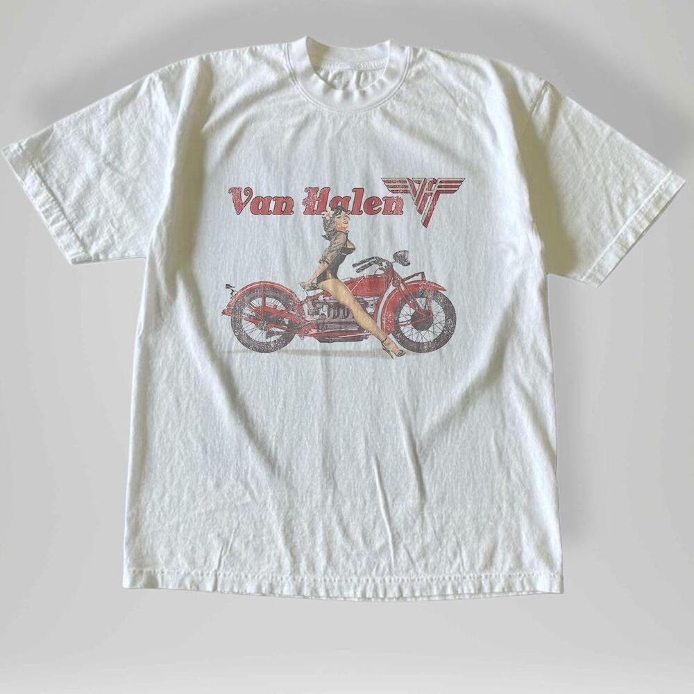 Style Van Halen Biker Pin Up T Shirt
